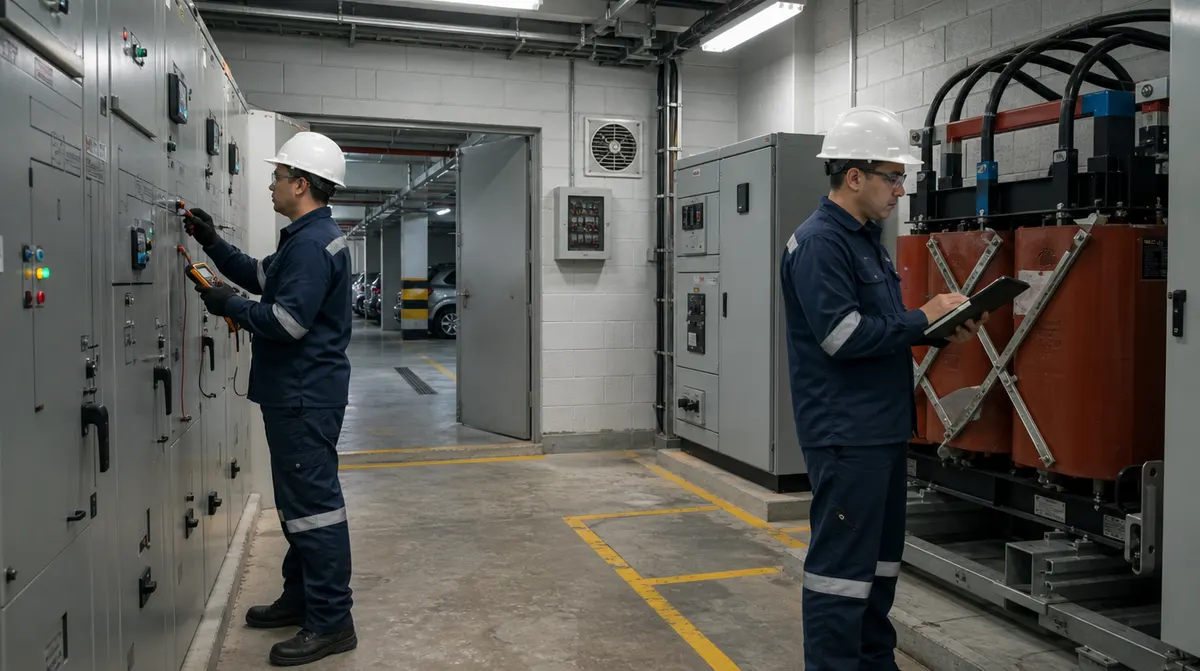 Mantenimiento preventivo de la subestación de un edificio